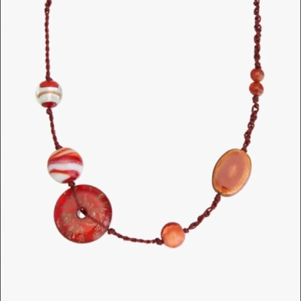 NWT. Zara Limited Edition Red Glass Necklace.